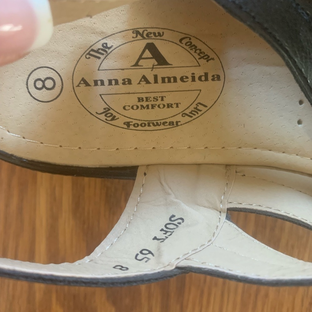 ANNA ALMEIDA 8 Women’s Black sandals NEW - Picture 9 of 12